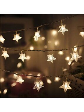 100 LED Star String Lights, 33FT Plug in Fairy Lights Waterproof, Extendable